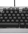 Goat Tier Compact Tenkeyless Mechanical Gaming Keyboard Featuring Cherry MX Red Switches For Hella Rapid Key Taps And A Clean Workstation Layout That Truly Slays During Marathon Sessions, TKL design, metal frame.