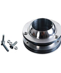 Heavy Duty 2 Inch Steering Column Swivel Floor Mount With 60 Degree Ball Swivel For Chevy GMC Ford Mopar SBC BBC 350 2 Inch Diameter Columns, polished 6061-T6 mount with hardware