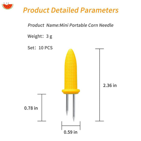 Stainless Steel Corn On The Cob Holders Set Of Ten For Grilling Easy To Grip Skewers For Barbecue Two Point Three Six Inch Forks