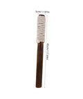 Outdoor Wood Torch Lantern For Garden And Patio Decor, Flickering Flame Light For Walkways And Yards, side view, woven rattan style