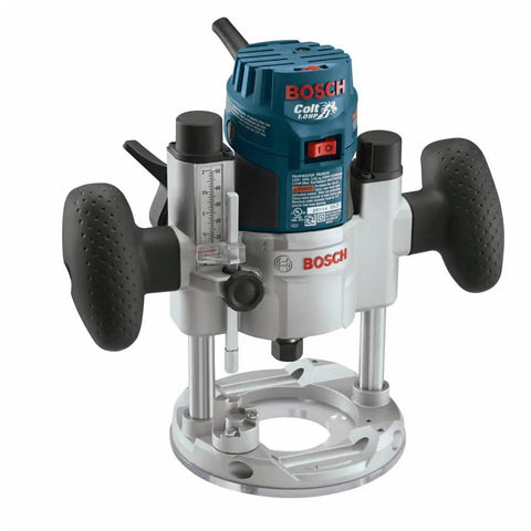 Plunge Base For PR20EVS And PR10E Colt Palm Router Motors With Smooth Plunge Action, adjustable depth stop, Bosch branding visible