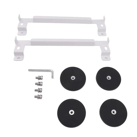 Versatile Mini Satellite Car Mount Kit With Magnetic Base, featuring brackets, magnetic pads, screws, and wrench for vehicles.
