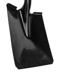 Heavy Duty Square Shovel With 27 And A Half Inch Steel Blade And Wood Handle 45 HRC Hardness Knurled D Handle 8 Inch By 6 Inch Scoop