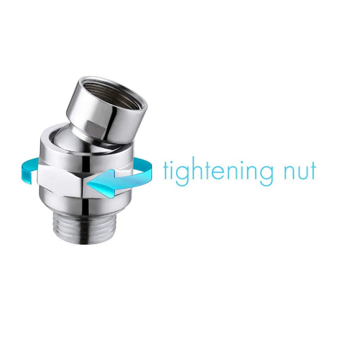 Shower Head Swivel Ball Adapter Adjustable Angle Connector Brass Chrome Universal Arm Extension with tightening nut