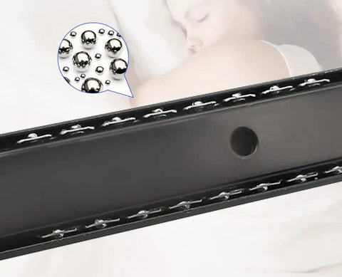 Heavy Duty Drawer Slides 2 Pack Full Extension Ball Bearing Slides With Soft Close For Keyboard Extensions, close-up view.