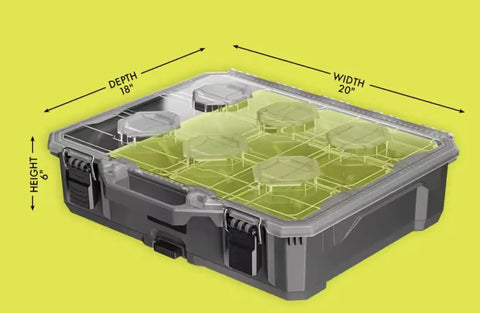 Fits For Link 10-Compartment Modular Small Parts Organizer Tool Box with clear lid, durable storage tray for nuts and bolts