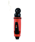 Badass One Quarter Inch Air Angle Die Grinder With Nimble Ergonomic Handle And Reliable Safety Trigger For Rock Solid Metal Polish and Swift Precision Cuts At Twenty Thousand Rpm Shop Ready, front view with trigger.