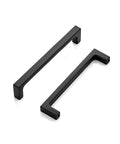 Two Fifty Pack Matte Black Cabinet Pulls With Five Inch Hole Centers Square Bar Drawer Handles For Kitchen Cabinets And Dressers