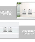 Stainless Steel Refrigerator Shelf Clips Set Of 8 Prevent Scratches With Brushed Finish in use on refrigerator rails.