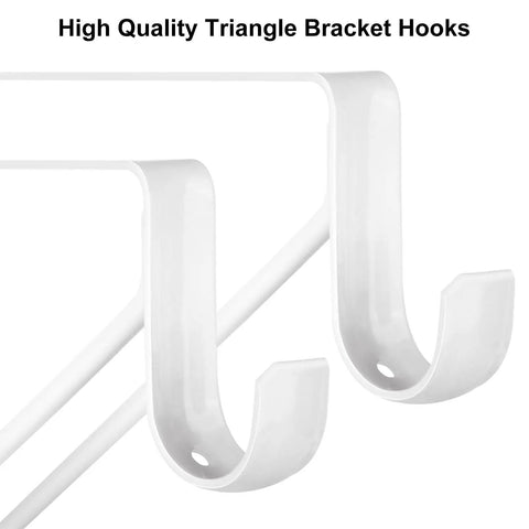 Heavy Duty Closet Rod Brackets 4 Pack White 11 X 11 X 1 Inch Shelf And Rod Support Brackets for Hanging Clothes with Triangle Design
