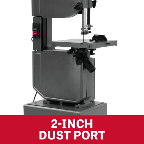 14 Inch Metal And Wood Bandsaw With 1 HP Motor Be A Real Workhorse 115 To 230 V 1 Phase Heavy Duty Cast Iron Frame Dual Tilt 45 Degrees Right And 15 Degrees Left Versatile Gearbox For Metal Wood Non Ferrous And Plastic Cutting
