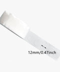 Roll of 200 Pack Balloon Glue Dots Removable Clear Double Sided Adhesive Dots For Balloons Craft Weddings And Parties Easy Peel 12mm Diameter Includes Two Rolls, showing size measurement as 12mm/0.47inch.