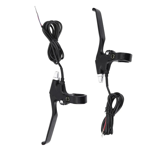 Electric Bike Brake Lever Replacement Kit Two Wire Left And Right Handles Aluminum Alloy for 22mm Handlebar Mount