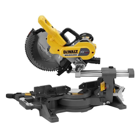 Contractor Grade Job Site Workhorse 54 Volt FlexVolt Cordless Panel Saw with heavy duty brushless motor and 250mm blade.