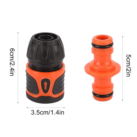Super Easy Garden Hose Quick Connectors Upgrade Your Watering Game With Durable Abs Plastic Pipe Adapter Fitting Kit For 12 Inch Irrigation And Repair No Fuss Installation For Sprayers And Sprinklers, 1/2 inch connectors shown