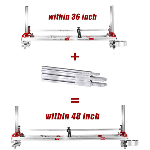 Aluminum Profile Upgrade For Chainsaw Mill 12 Inch Splice Extension To 48 Inch Boosts Cutting Size To 48 Inches Compatible With Zozen Chainsaw Mill
