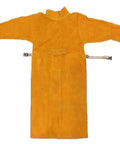 Leather Welding Apron With Sleeves Heavy Duty Welder Jacket Heat And Flame Resistant For Men Anti Flame Protection With High Collar And Rugged Cowhide Construction Workhorse Quality shown front view