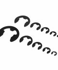 E Clip Assortment Kit With 580 Pieces Stainless Steel E Type Retaining Rings in varying sizes for secure fixing on grooved shafts.