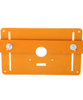 Top Notch Router Table Plate And Heavy Duty Woodworking Insert For Seamless Milling Plus Quick Manual Planing Built Like A Tank For Shop Rigs Rock Solid Fit For Standard Trim Tools Today, orange resin mounting plate with center opening.