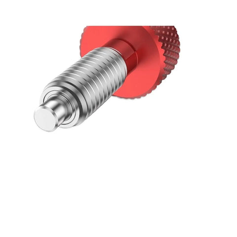 Close-up of knurled stainless steel M6 lock pin from Spring Plunger Quick Release Pins Kit, 8 Piece Set for Rolling Toolbox, durable use.