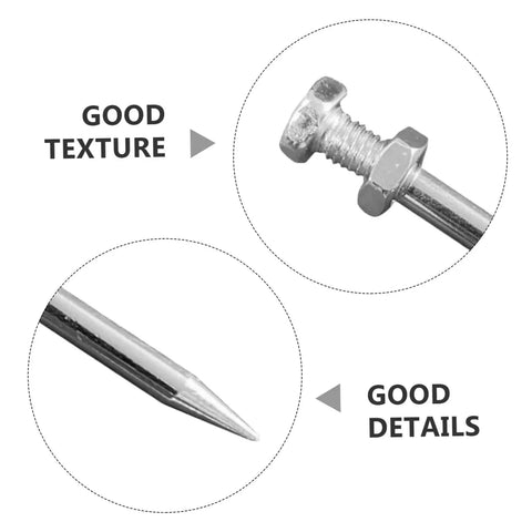 Close-up of metal nails from Lawn Aerator Shoes Spikes Kit with Durable Metal Nails for Lawn Aeration, Easy Install No Sweat.