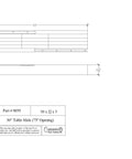 30" table slide for heavy duty extension, part #9059, premium soft maple table slide set for four leg dining tables.