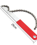 Chain Whip BMX Sprocket Removal Tool For Wheel Maintenance Durable Alloy Steel Sprocket Wrench With Open End Design Powder Coated Red Rust Resistant Finish Essential Single Tool For Bike DIY Repairs Pro Grade, 29cm length