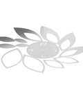 DIY Silver Mirror Leaf Wall Clock Sticker Kit With Modern Hollow Floral Design Self Adhesive Wall Decal For Living Room Bedroom Office Decor Silent Movement Easy Peel And Stick Elegant Home Accent, silver leaf clock