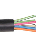 16/6 SOOW Portable Electrical Cable 600V Black 150 Ft Heavy Duty Wire For Construction And Industrial Use, Flexible Outdoor Rated 8 Ampacity With 0.030 Inch Insulation, cut end