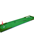 Indoor Golf Practice Mat Set With Putt Trainer And Ball Returner Realistic 4cm Artificial Turf Home Putter Pad For Living Room Includes Accessories 0.5 By 3m