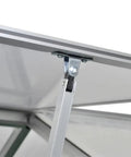 Interior roof detail of Reinforced Aluminum Greenhouse Outdoor 95.3 By 74.8 By 76.8 Inches With Polycarbonate Panels UV Protection