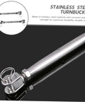 Rock Solid Heavy Duty Rigging Screw Stainless Steel Turnbuckle With Jaw Jaw Ends For Marine Wire Rope Cable Tension Setup on black surface.