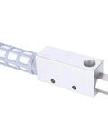Side view of CV25HS pneumatic vacuum generator with compact venturi pump; aluminum block body and gray lattice inlet.