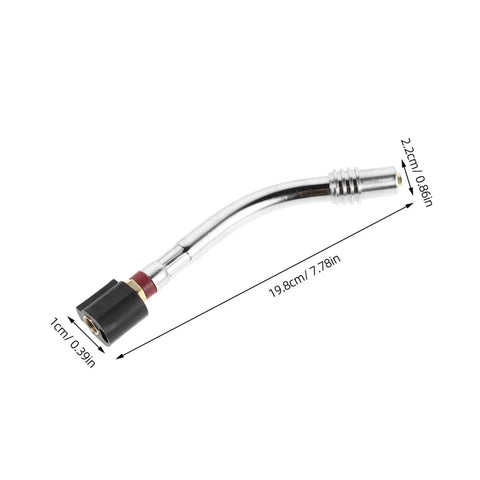 Pro Grade Curved Tube Welding Torch Replacement Neck Assembly With Optimized Gas Flow And High Temperature Resistance Alloy Material For Easy Tool Swaps And Durable Performance, 19.8cm curved neck