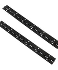 Heavy Duty Rock Solid 304 Stainless Steel Piano Hinges 2 Pack 12 Inch Continuous Door Hinge Pre Drilled in matte black finish.