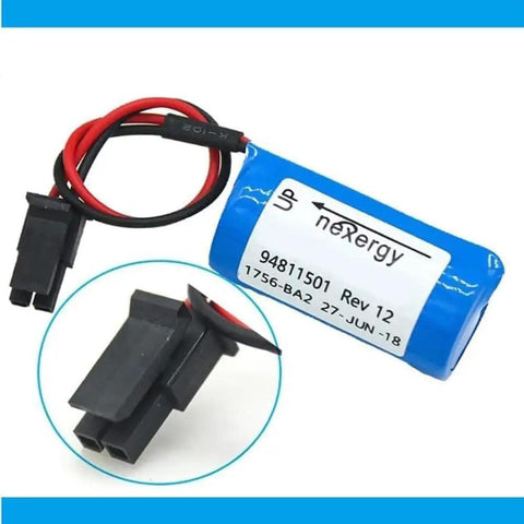 40 Pack 1800mAh 3V PLC Lithium Battery 1756-BA2 For CNC Systems Non Rechargeable Power Backup with connectors visible