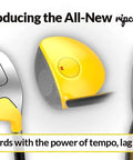 Whippy Heavyweight Shaft Golf Swing Training Aid With Driver Head displayed in yellow and silver design