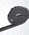 1 Meter Closed Drag Chain Cable Carrier 10x10mm For 3D Printer And CNC Machines, black plastic cable carrier coiled