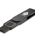 FIDO2 Fingerprint USB A Security Key For Passwordless Login, Two Factor Authenticator with HOTP and U2F, black design