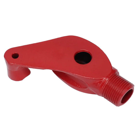 Rock Solid High Hardness Carbon Steel Manual Pipe Bender red metal handle with threaded end for precise pipe bending.