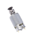Rock Solid Brushless Angle Grinder Motor Replacement Part For Home Workshop Power Tools, gray motor with connectors and shaft top.