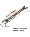 Dimensions of Carbon Fiber One Tenth RC Car Second Floor Plate Upgrade For Slash Four By Four Beefed Up Chassis Frame HQ727