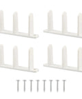 4 Pack Universal Closet Door Floor Guide Kit For One Three Eighths Inch Thick Doors ABS Sliding Door Bottom Guide with screws