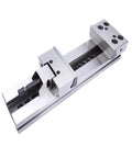 Heavy Duty Quick Action Industrial Vise Delivering Killer Parallel Grip For Secure Clamping On Mini Cnc Milling Machines and Straight Up Reliability On Any Workbench, close-up view.