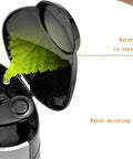 Compact Bean To Cup Coffee Machine With Automatic Milk Frother showing 0.15L water tank and lid open with leaf inside.