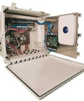 Open Tough As Nails Polycarbonate Enclosure for Industrial Control Panels With IP 68 Protection and Hinged Locking Clear Cover