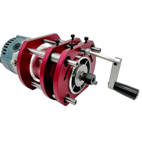 Slick Electric Wood Milling Router With One Touch Lift System Inverted Base Trimmer, detailed view showcasing precision components.