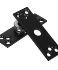 Heavy Duty 360 Degree Hidden Pivot Hinge In Matte Black Stainless Steel, Silent Concealed Bearing, Invisible Cabinet Door Rotation Shaft