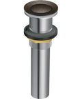 Oil Rubbed Bronze Vessel Sink Pop Up Drain Assembly With Spring Loaded Push Button No Overflow Bathroom Drain Accessory