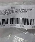 Label on Brass Shim Stock Roll 6 Inch By 100 Inch 0.010 Inch Gauge Model 17415 For DIY Metalworking And Machinist Shimming